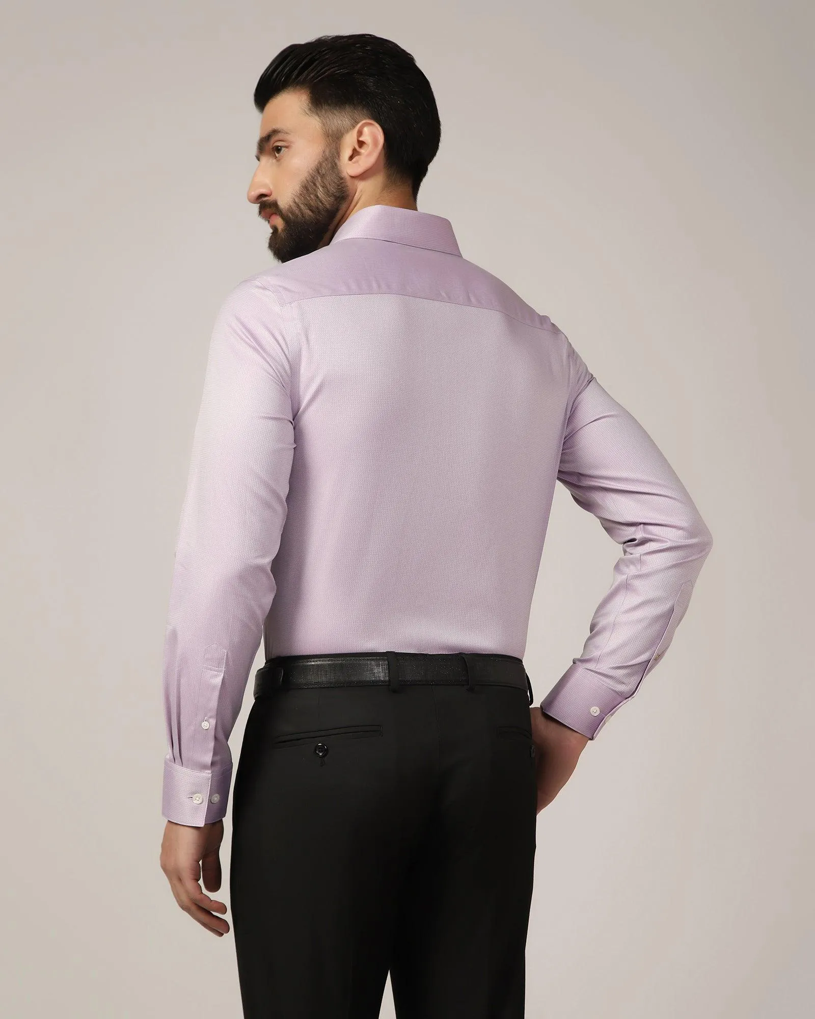 Luxe Formal Purple Textured Shirt - Richmond