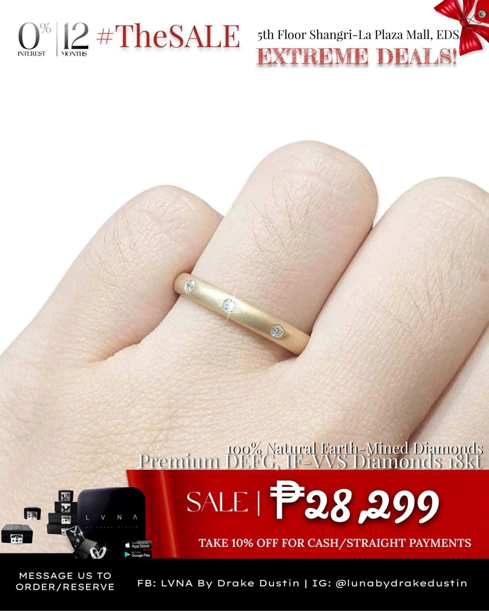 #LVNA2024 | Golden Matte Diamond Ring 18kt