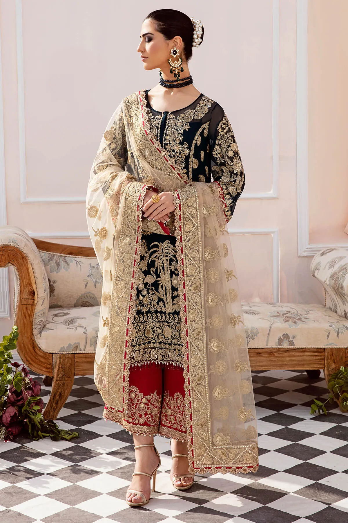 Maia by Serene Premium Unstitched 3 Piece Luxury Formals Collection'2023-S-1075-Onrique