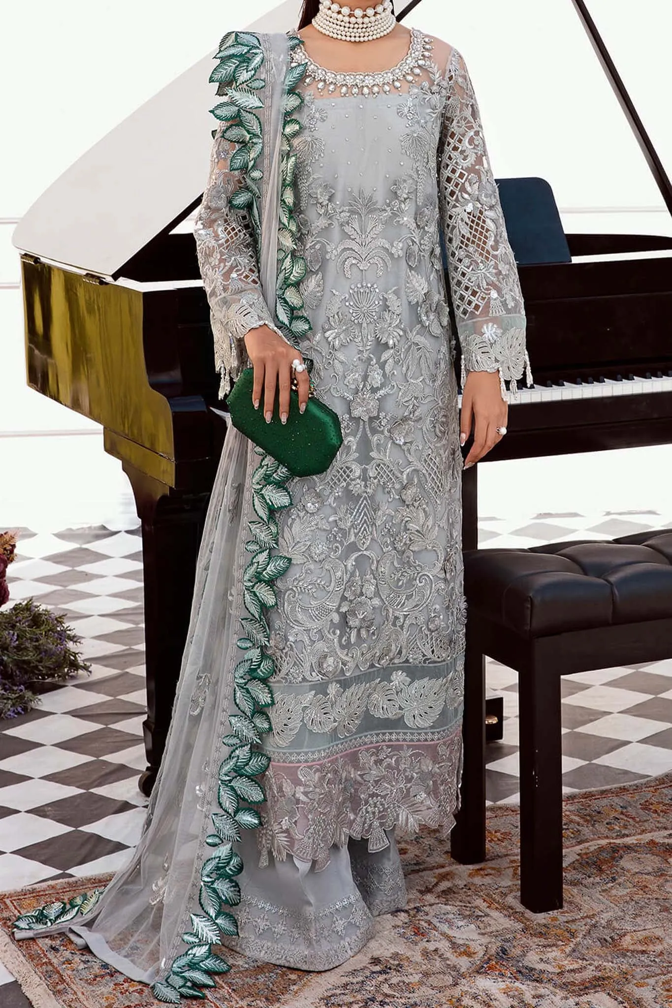 Maia by Serene Premium Unstitched 3 Piece Luxury Formals Collection'2023-S-1076-Helene