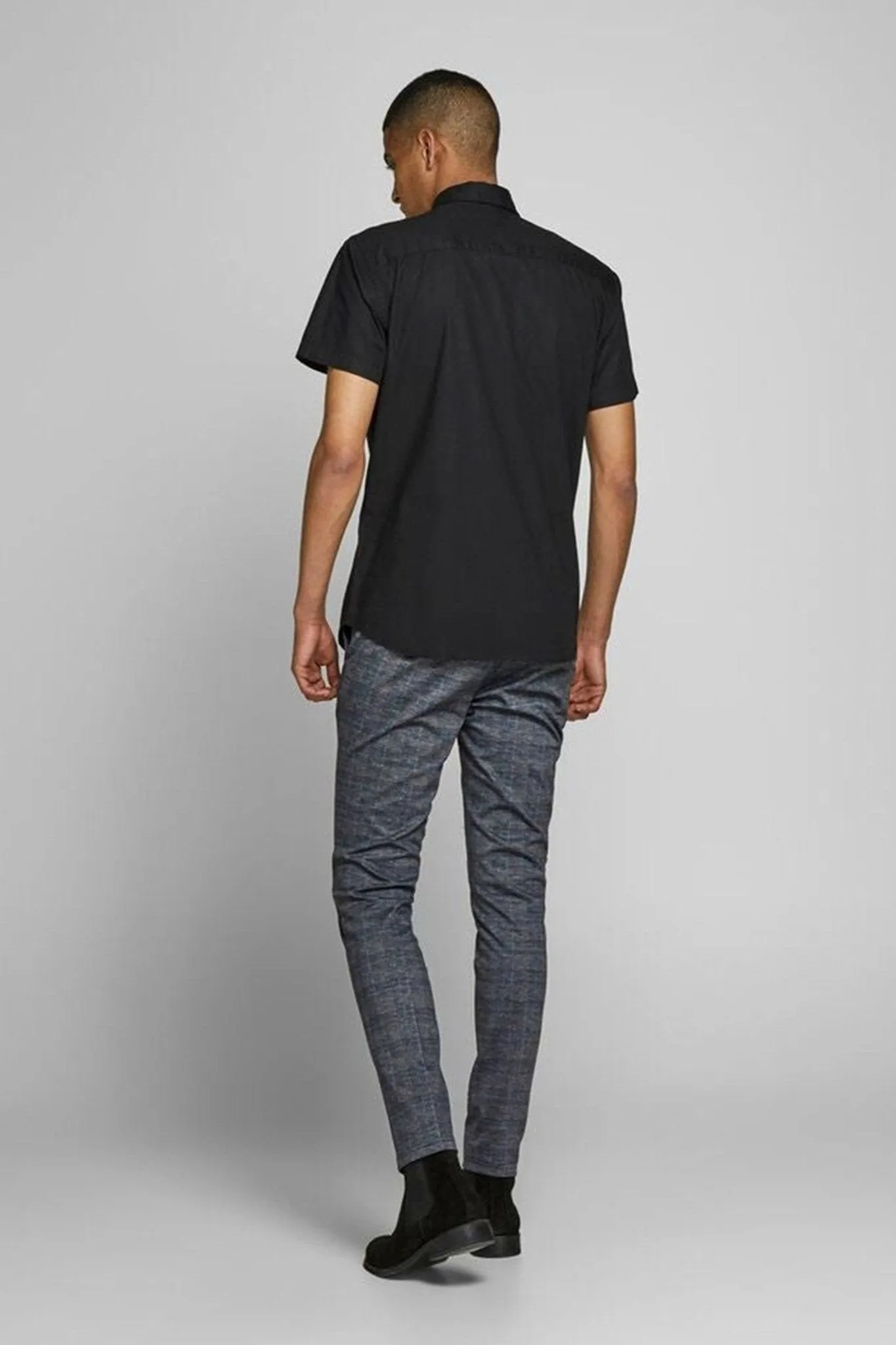 Marco Phil Trousers - Dark Grey Checked