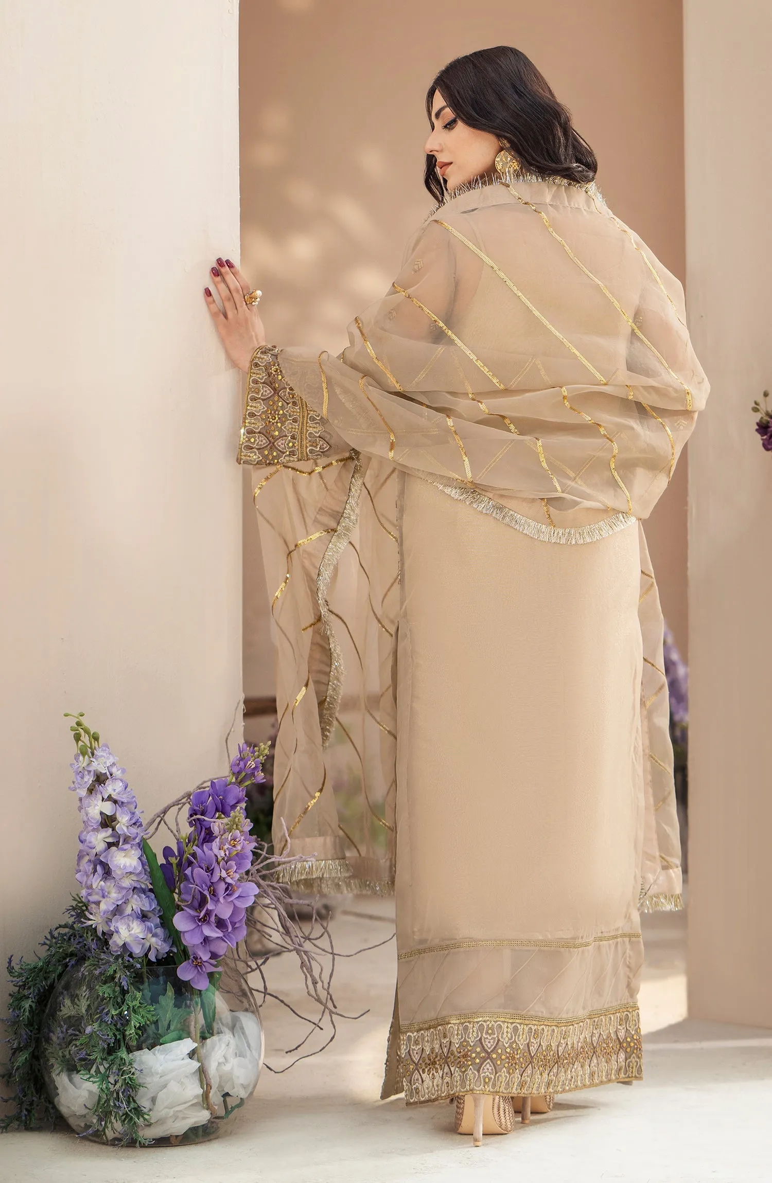 Mashq Zainab by Maryum N Maria Luxury Formal Collection – Formal Dress - Gorgeous Gold (QFD-0069)