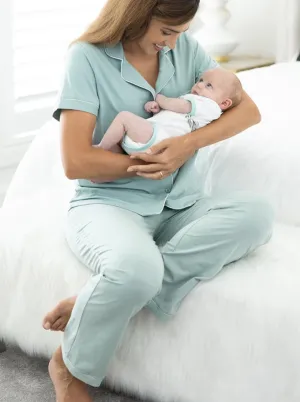 Maternity and Nursing pyjama set in Sage