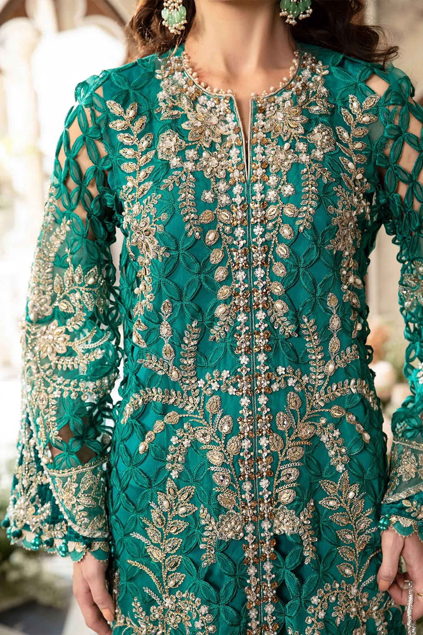 Mbroidered By Maria B Unstitched 3 Piece Luxury Formals Eid Edition Collection'2024-BD-2806