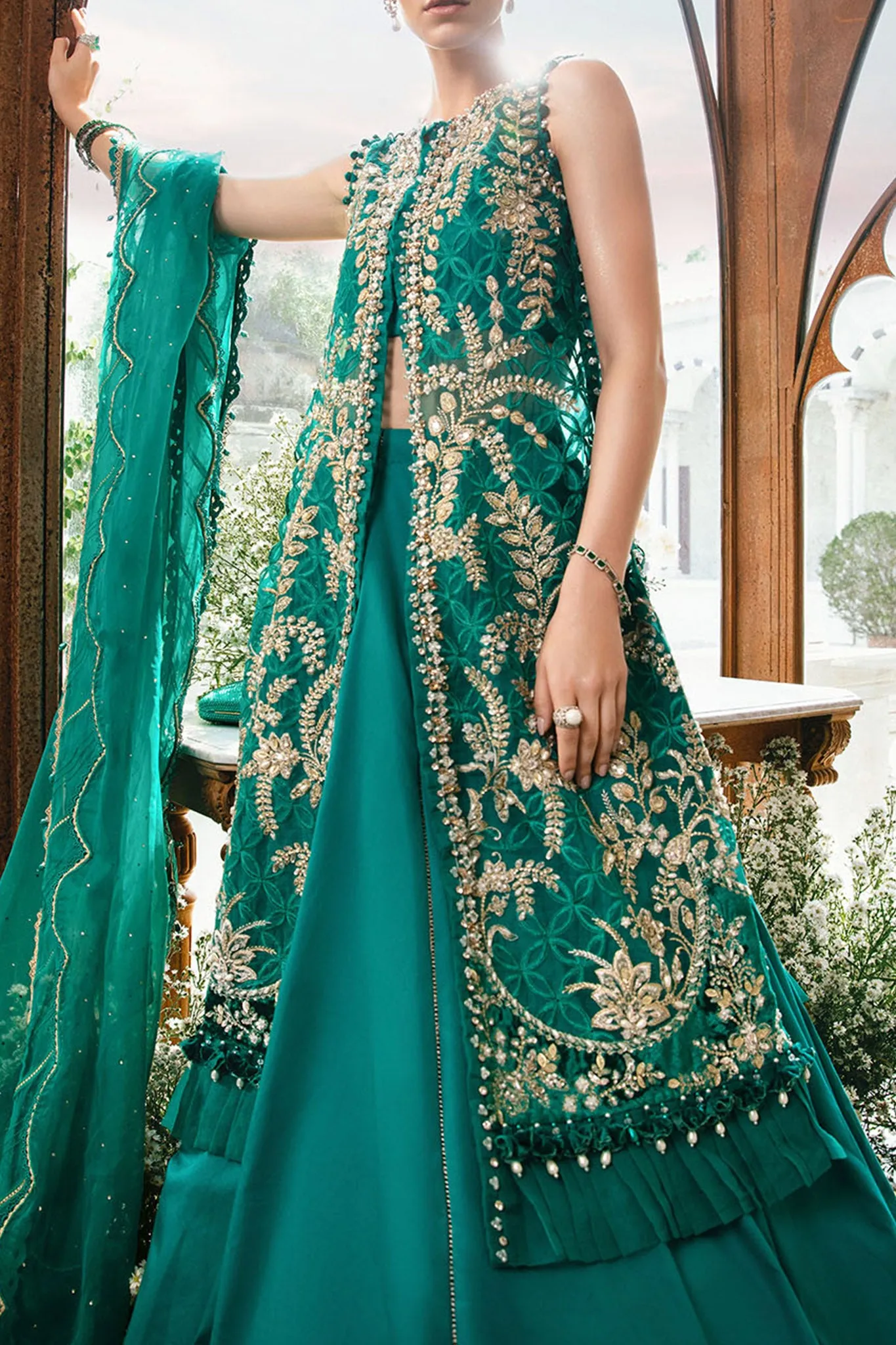 Mbroidered By Maria B Unstitched 3 Piece Luxury Formals Eid Edition Collection'2024-BD-2806