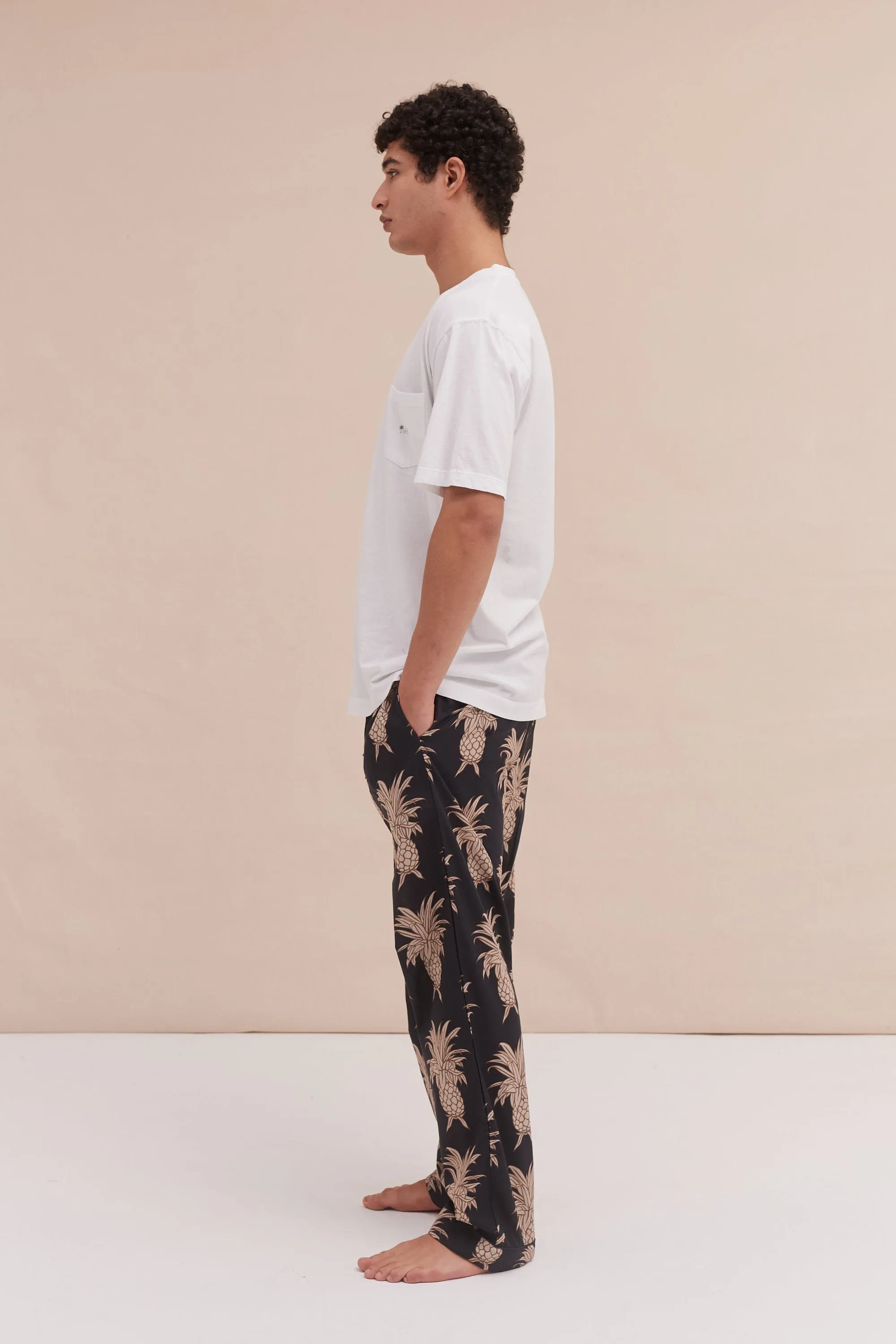 Men’s Pyjama Trousers Howie Pineapple Black/Gold