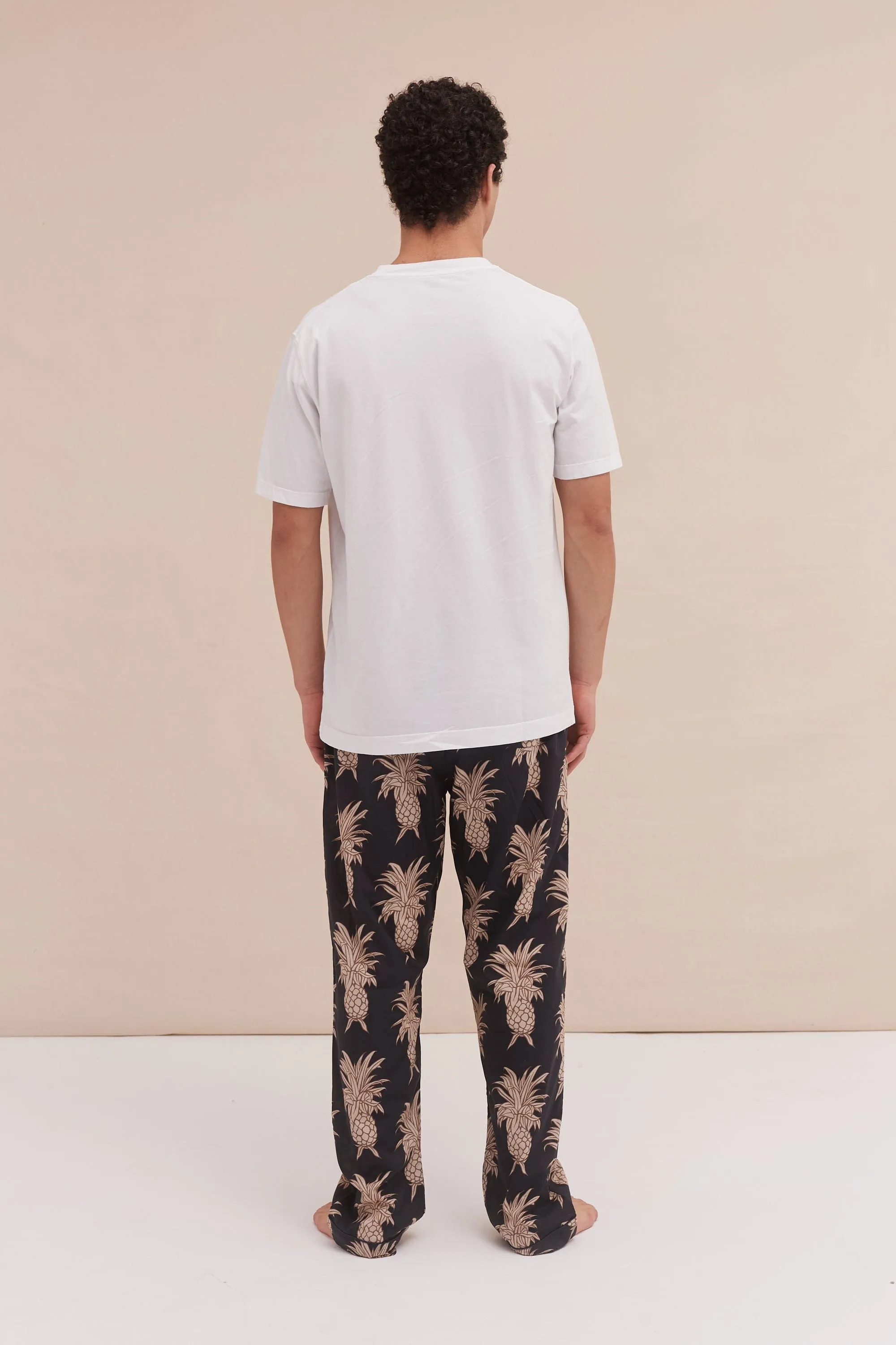 Men’s Pyjama Trousers Howie Pineapple Black/Gold