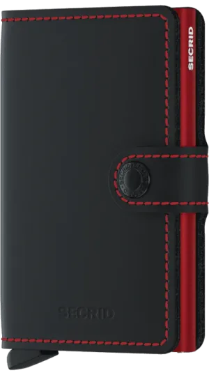 Miniwallet: Matte Black-Red