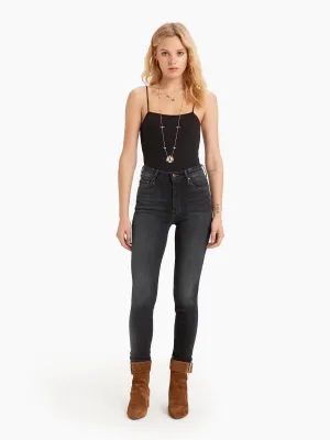 Mother Denim - High Waisted Looker Skinny Jeans in Coffee, Tea, or Me?