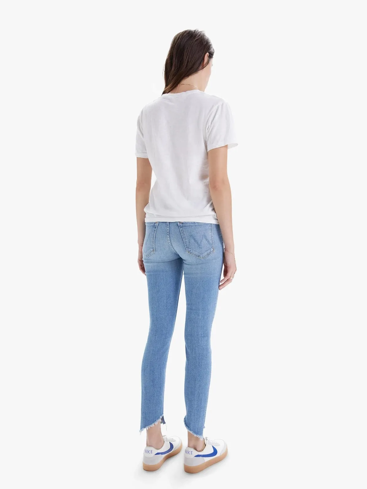 Mother Denim - The Looker Two Step Ankle Fray Skinny Jeans in Kiss and Make Up