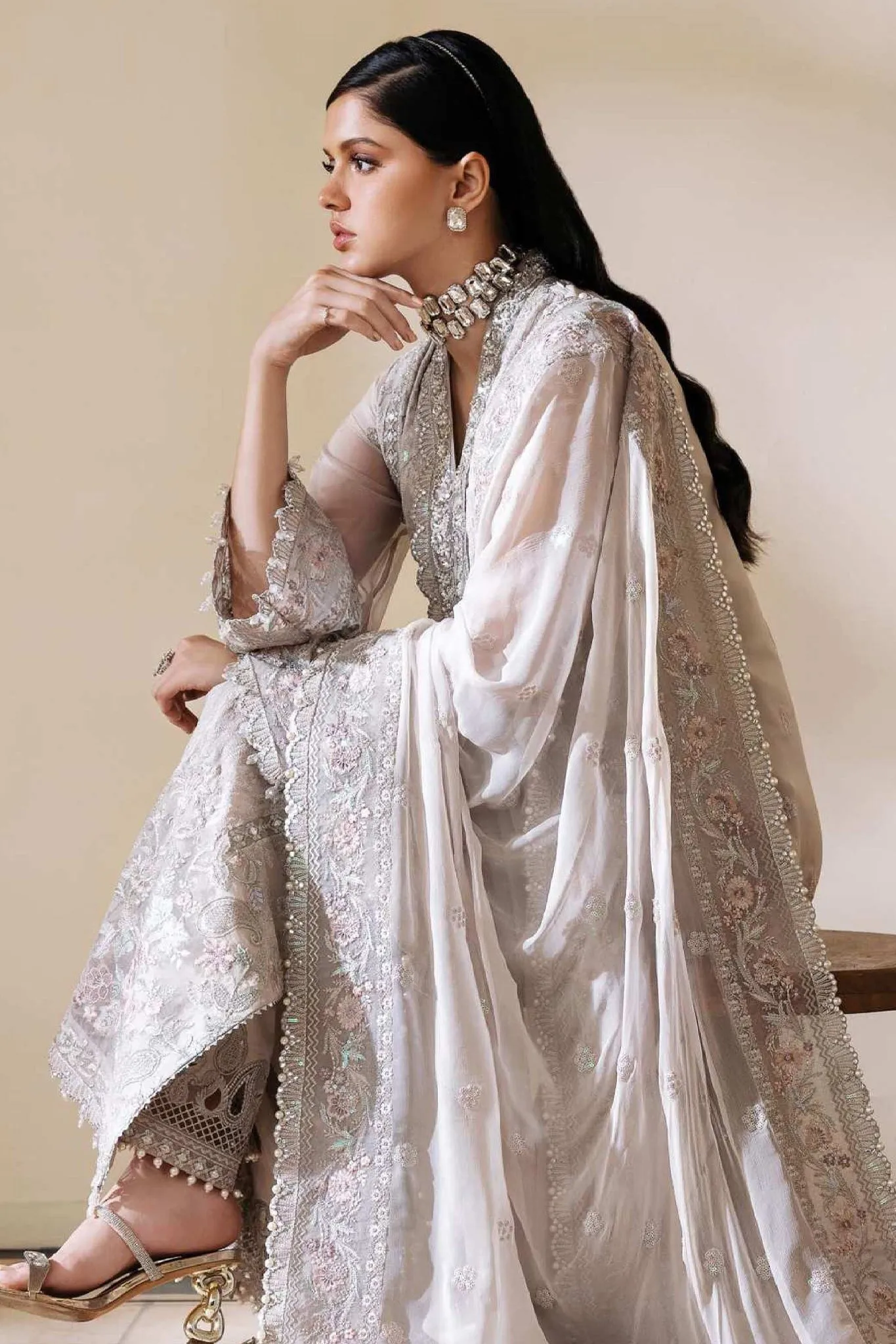 Muse By Serene Unstitched 3 Piece Luxury Festive Chiffon Collection'2024-S-1079-Lumeire