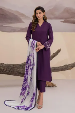 Natasha kamal -  Darcy - Deep Purple - Georgette - 3 Piece