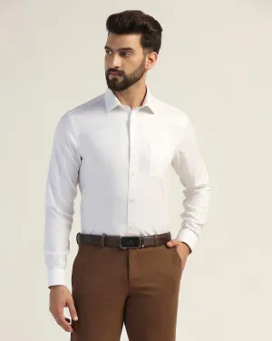 Non Iron Formal White Textured Shirt - E31