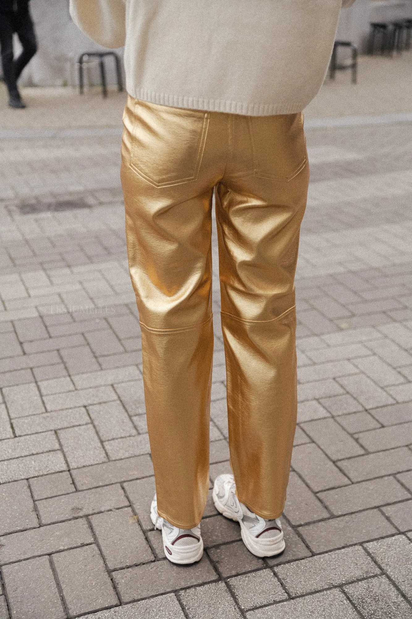 Oona PU trousers gold