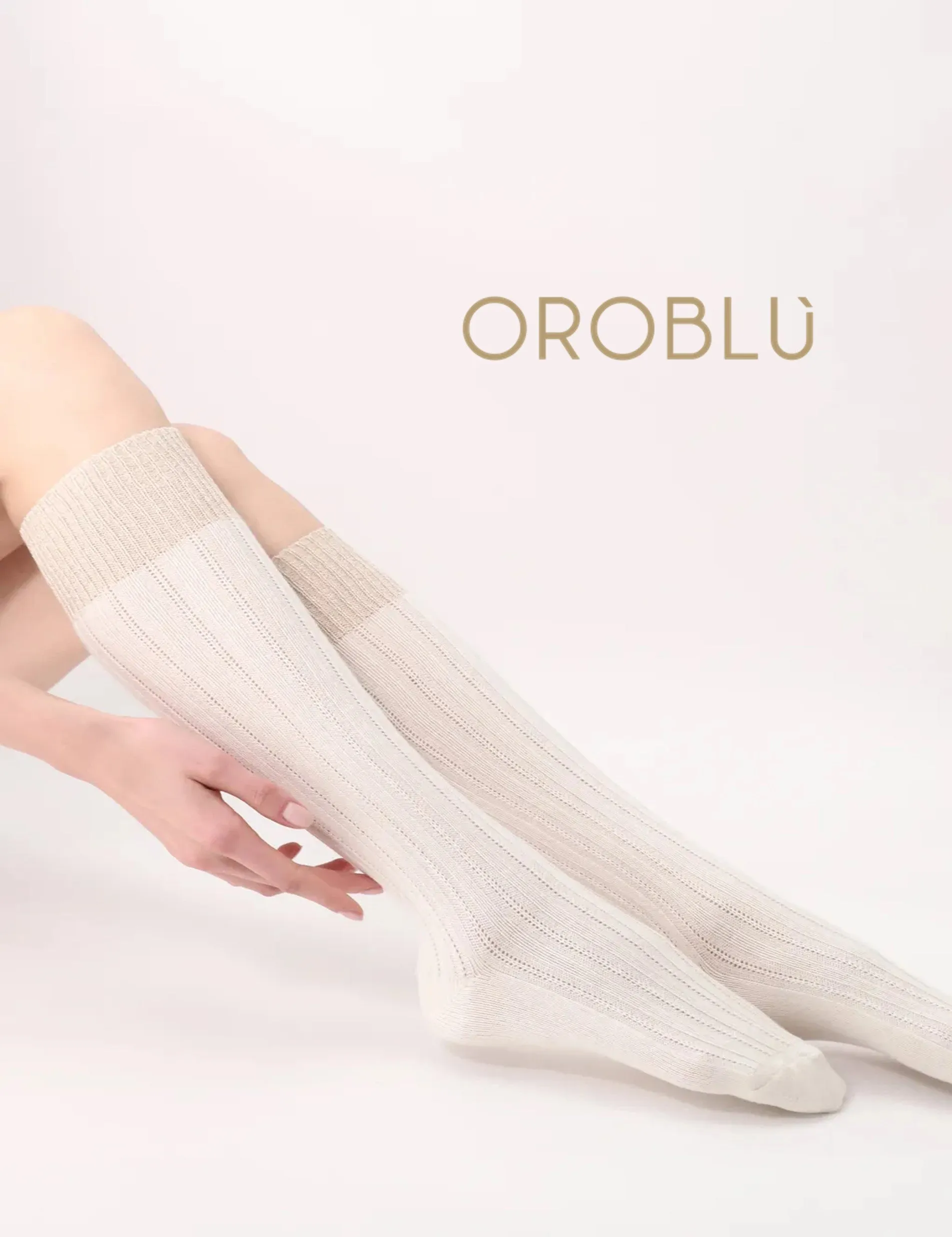 Oroblu Jasmine Aplaca Wool & Cotton Knee High Socks Wool VOBFAF10K0