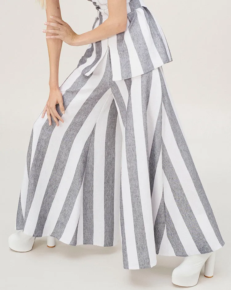 PAPER London | Striped Wide Leg Kelly Trousers