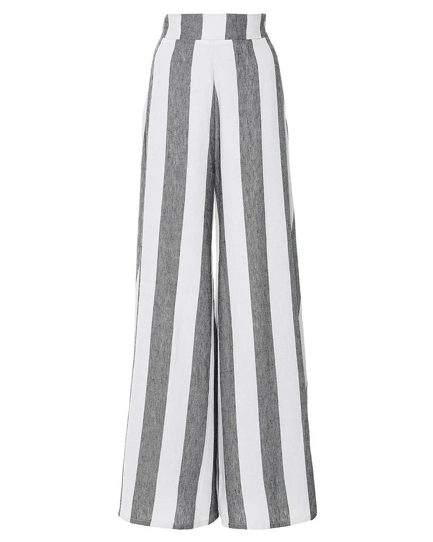 PAPER London | Striped Wide Leg Kelly Trousers