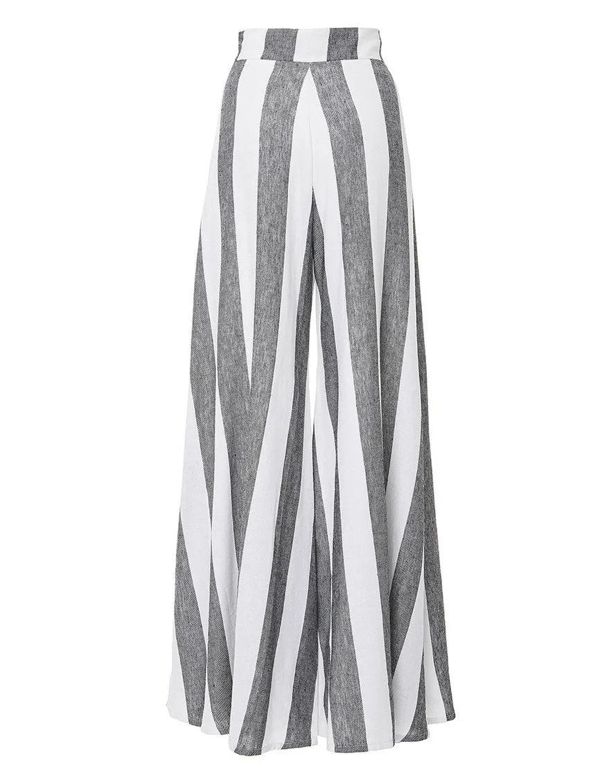 PAPER London | Striped Wide Leg Kelly Trousers