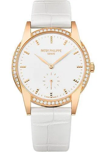 Patek Philippe 33mm Ladies Calatrava Watch White Dial 7122/200R