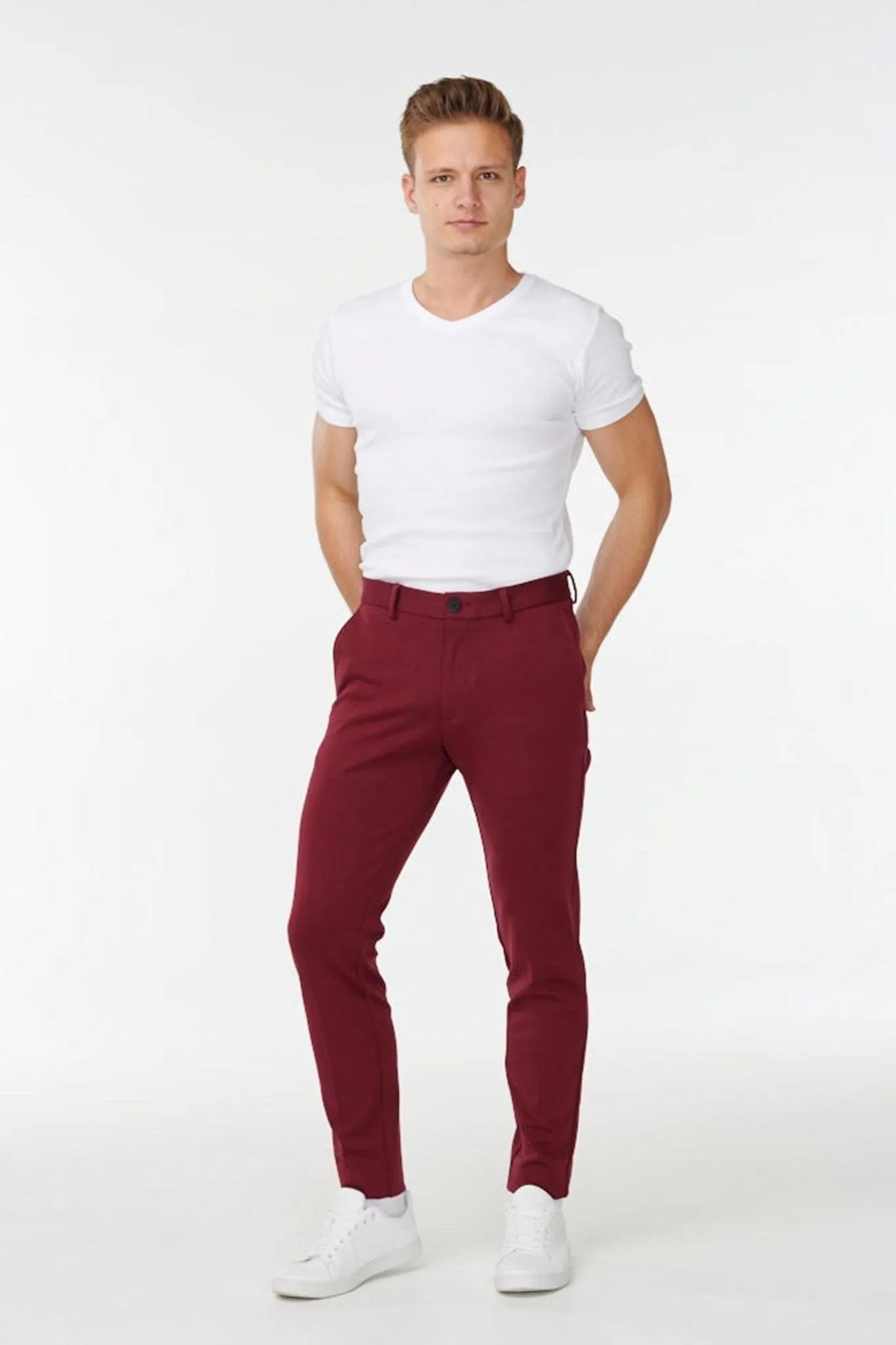 Performance Trousers - Dark Red