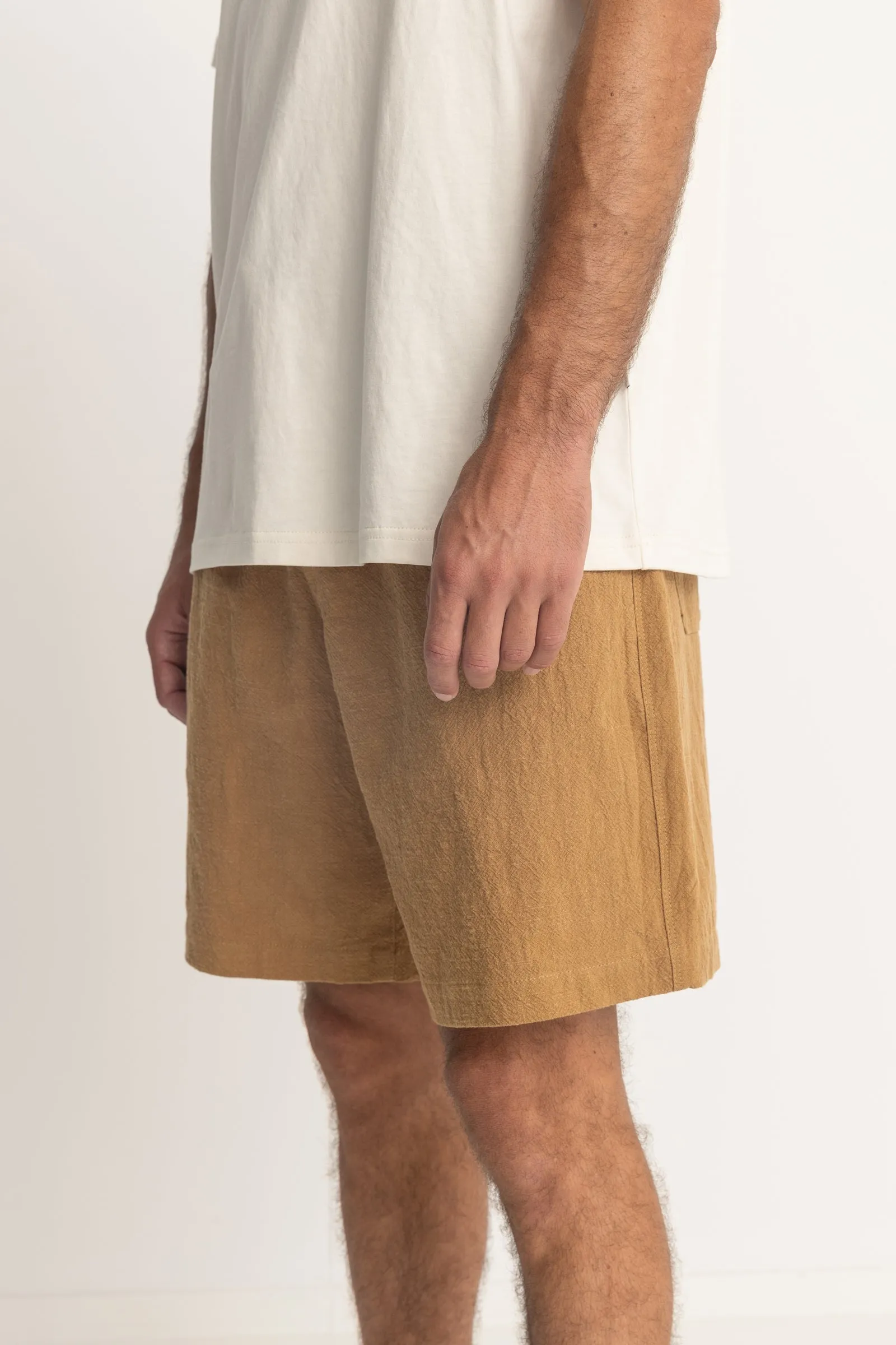 Quatro Elastic Waist Short Tobacco