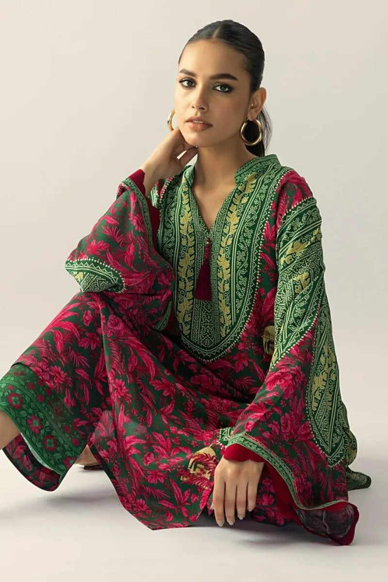 Sania Maskatiya - Alisha - Crape - Parrot Green - 2 Piece