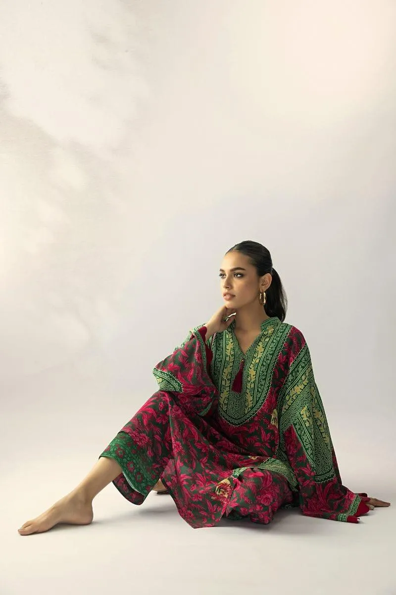 Sania Maskatiya - Alisha - Crape - Parrot Green - 2 Piece