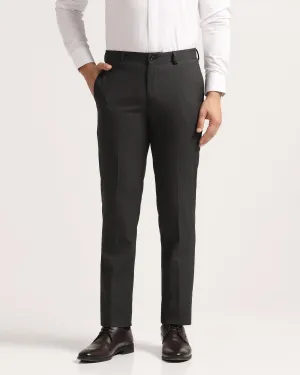 Slim fit B-91 Formal Black Textured Trouser - Texa