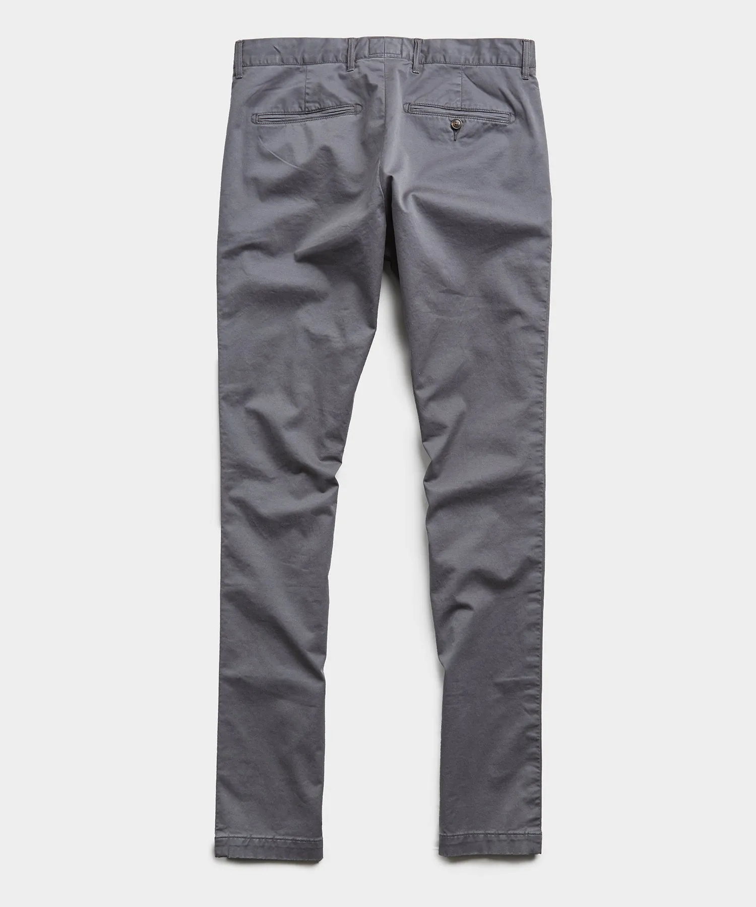 Slim Fit Tab Front Stretch Chino in Charcoal