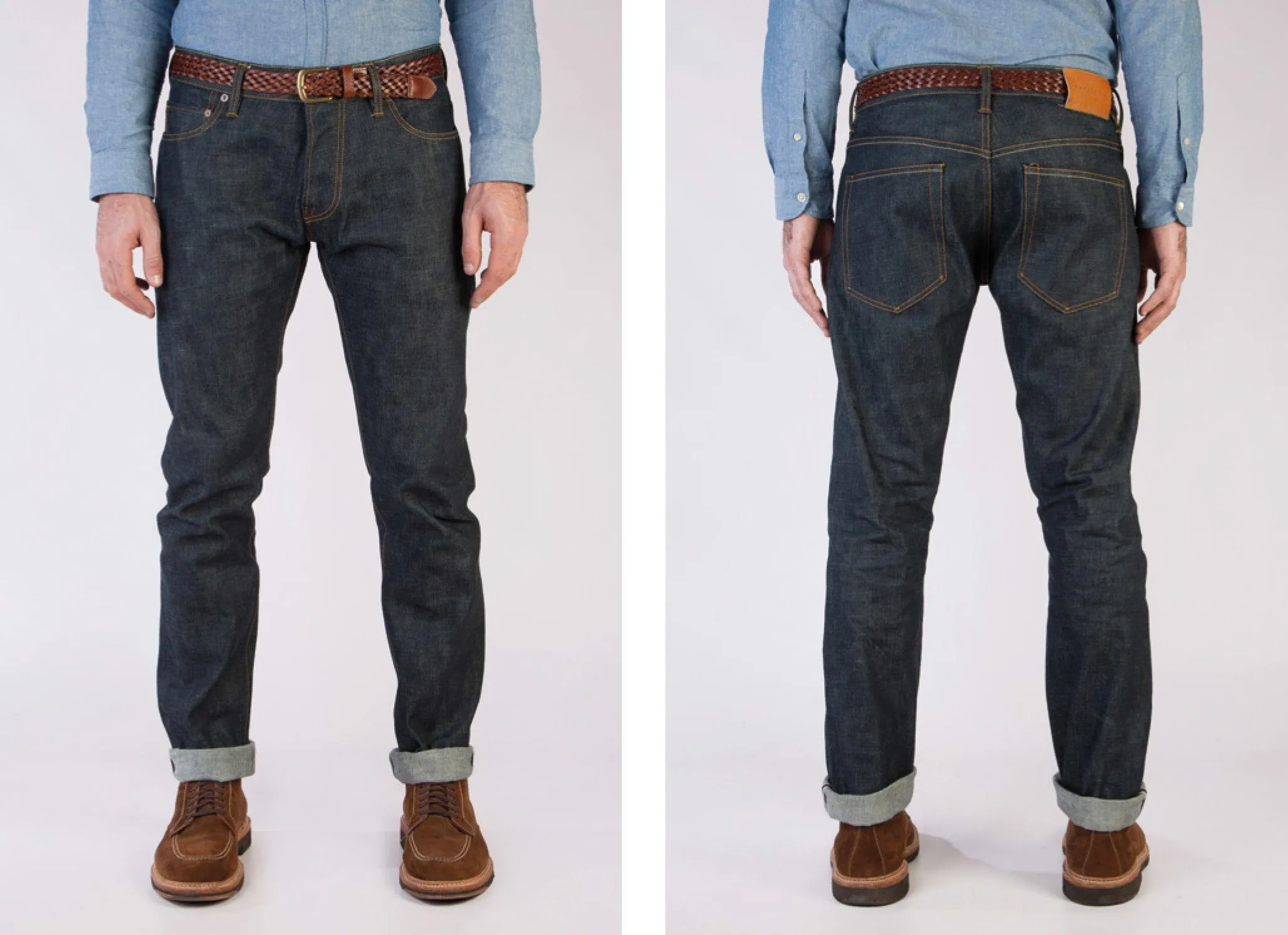 Slim Tapered Japanese Selvedge Jeans (Indigo) - Kaihara