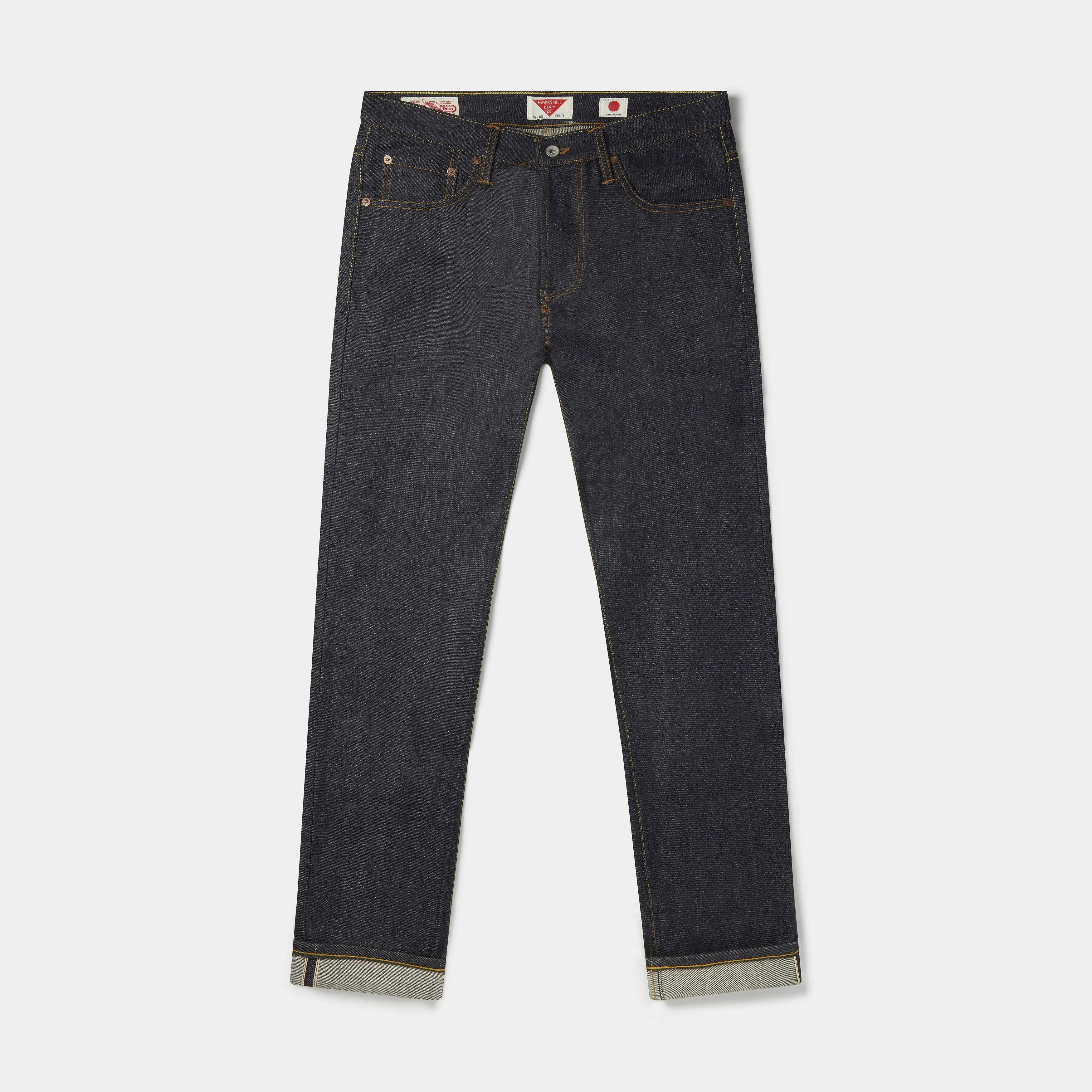 Slim Tapered Japanese Selvedge Jeans (Indigo) - Kaihara