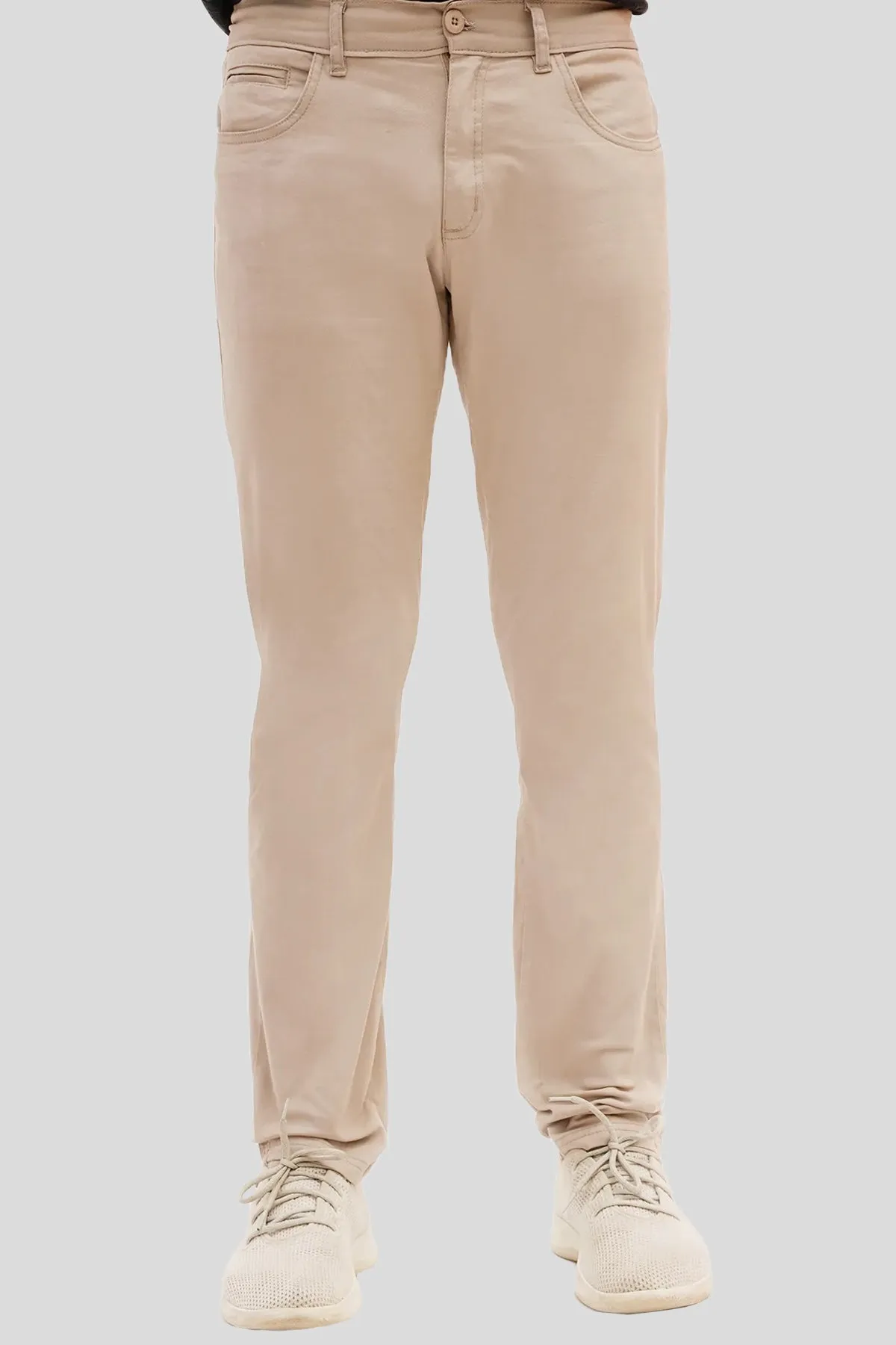 Taupe Stretchy Cotton Chinos - S22 - MC0020R