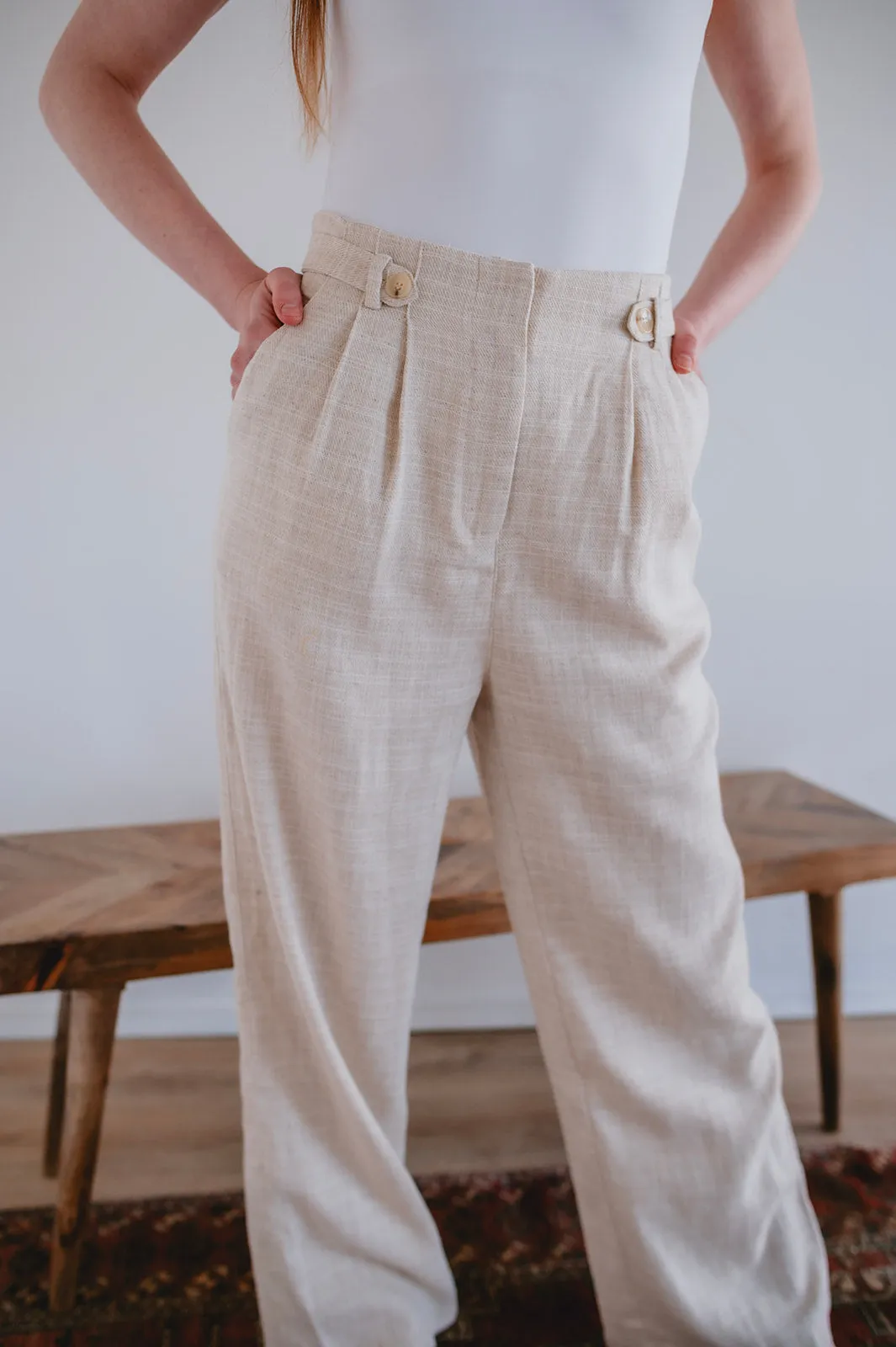 The Picpus Pant by FRNCH - Flax