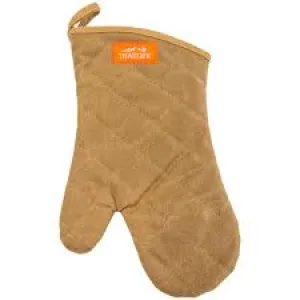 Traeger BBQ Mitt Brown Canvas and Leather-APP195