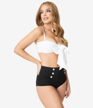 Unique Vintage White Bow Rialto Bikini Top