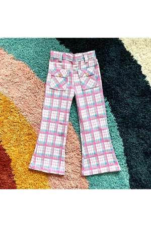 Vintage 60’s-70’s Plaid Bell Bottoms - Size 6X