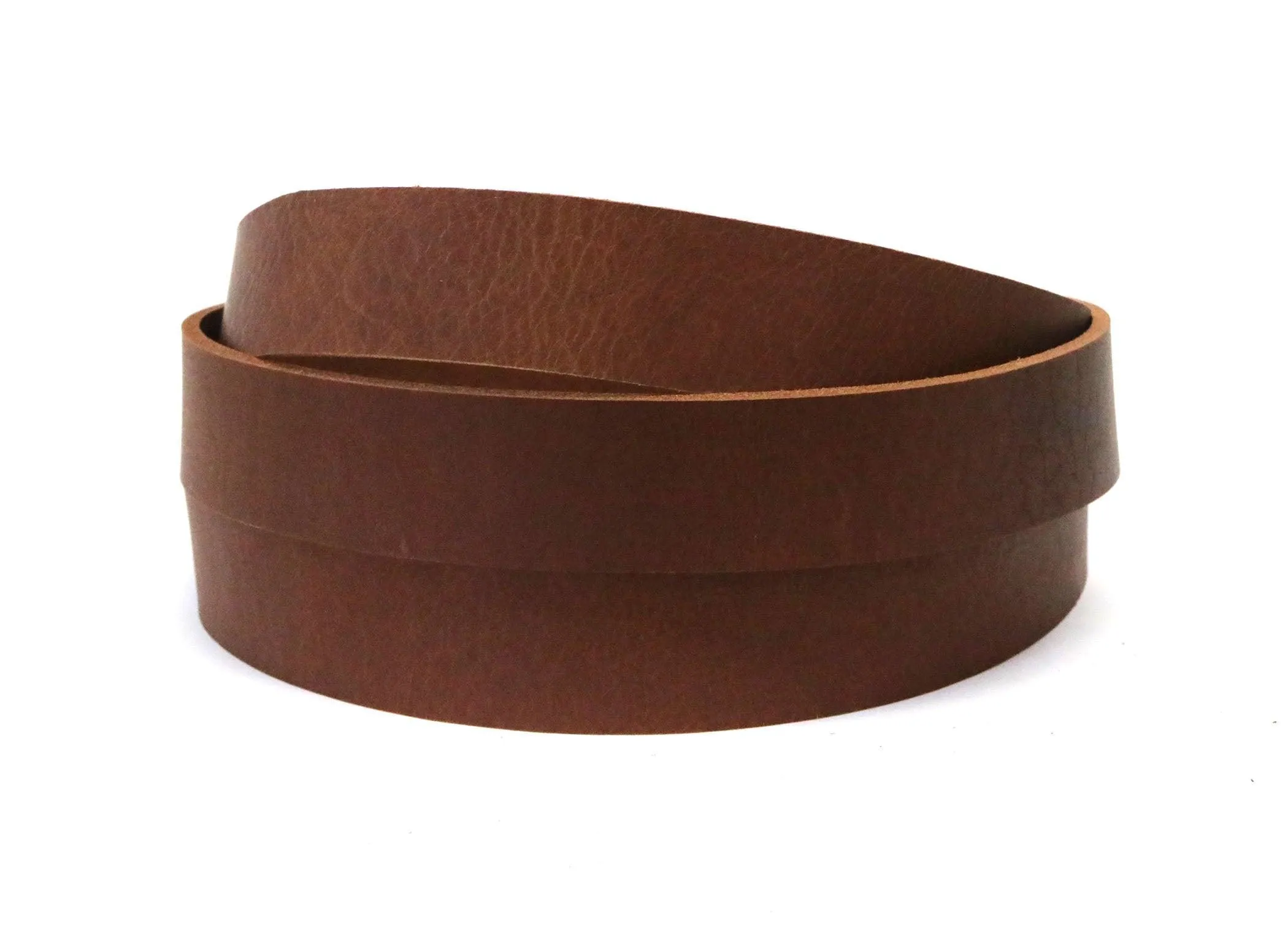 West Tan Light Brown Matte Peanut Buffalo Leather Strip, 48”- 60” Length