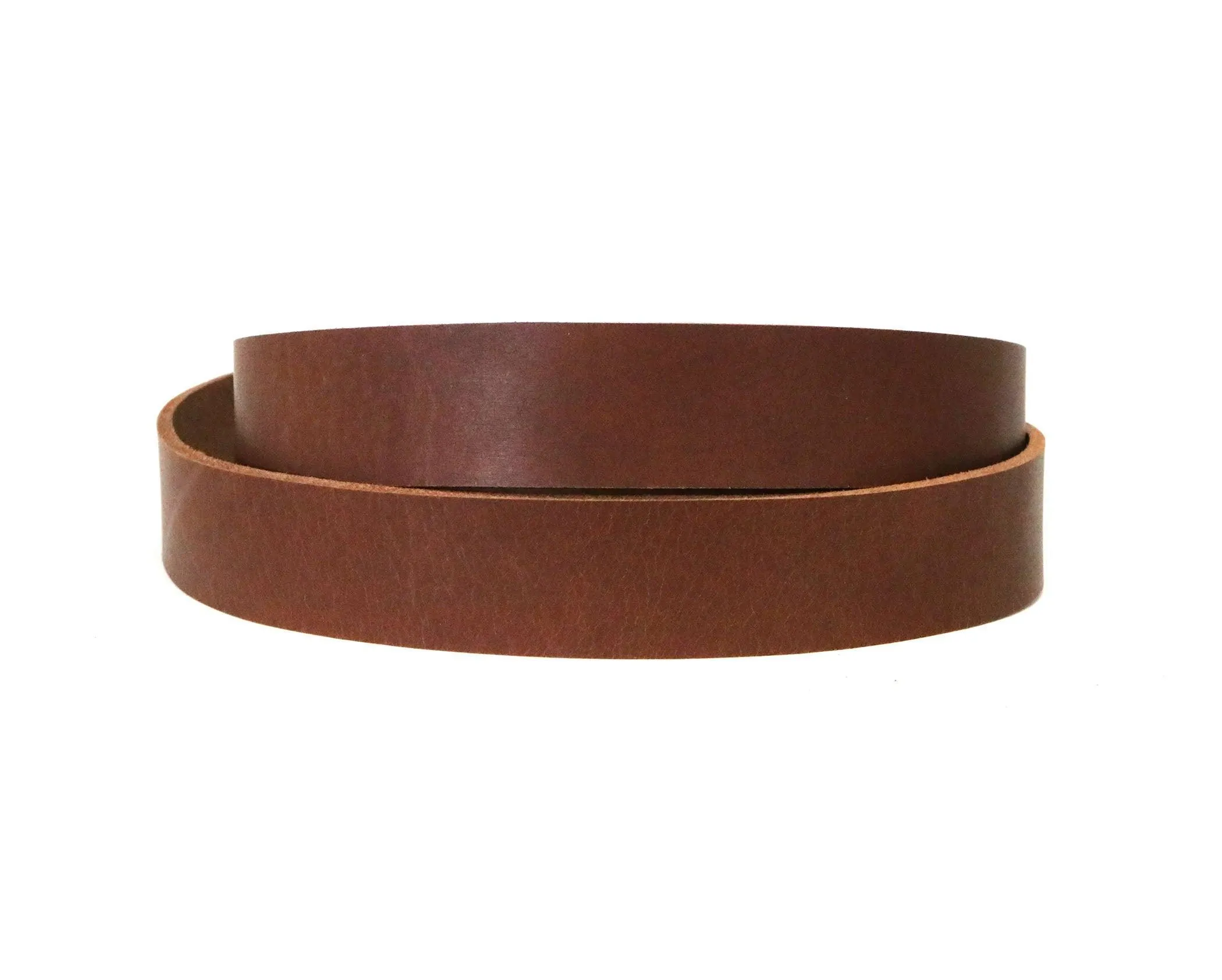 West Tan Light Brown Matte Peanut Buffalo Leather Strip, 48”- 60” Length