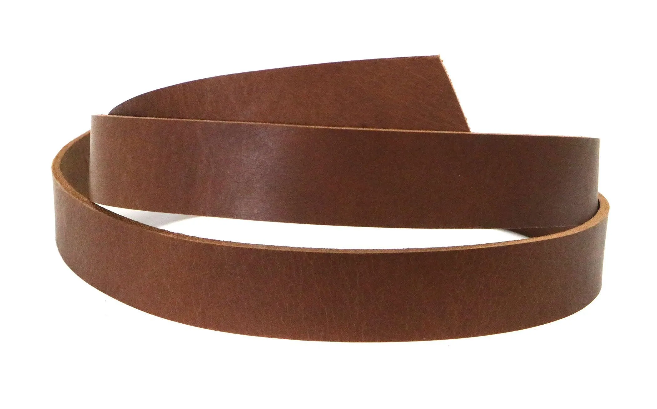 West Tan Light Brown Matte Peanut Buffalo Leather Strip, 48”- 60” Length