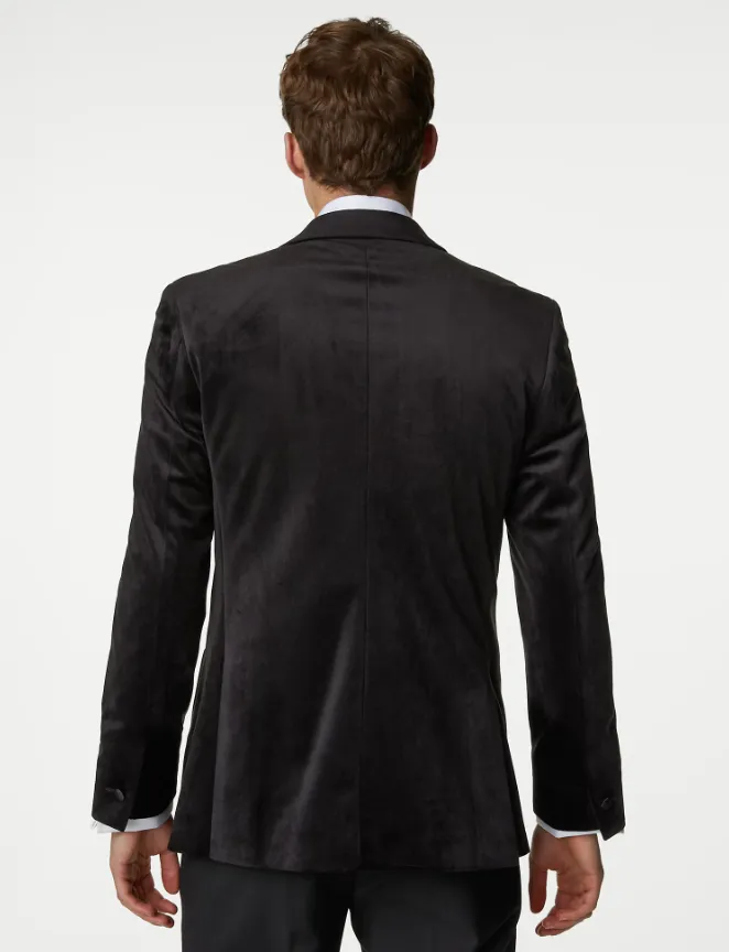 White Label - Velvet Tuxedo Jacket, Black