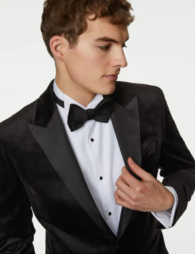 White Label - Velvet Tuxedo Jacket, Black