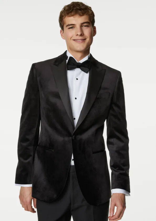 White Label - Velvet Tuxedo Jacket, Black