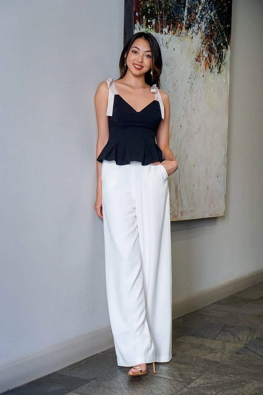 White Straight Leg Cheryl Pants