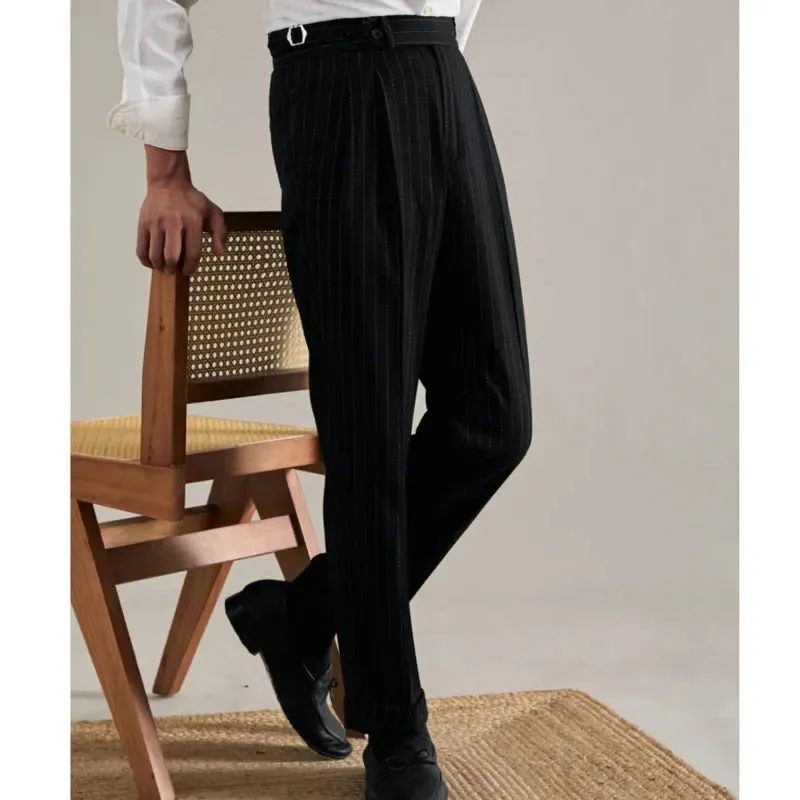 Wiaofellas  -  Office Men Business Casual Pants Italy Fashion Trousers For Man Social Club Outfits High Waist Pantalones