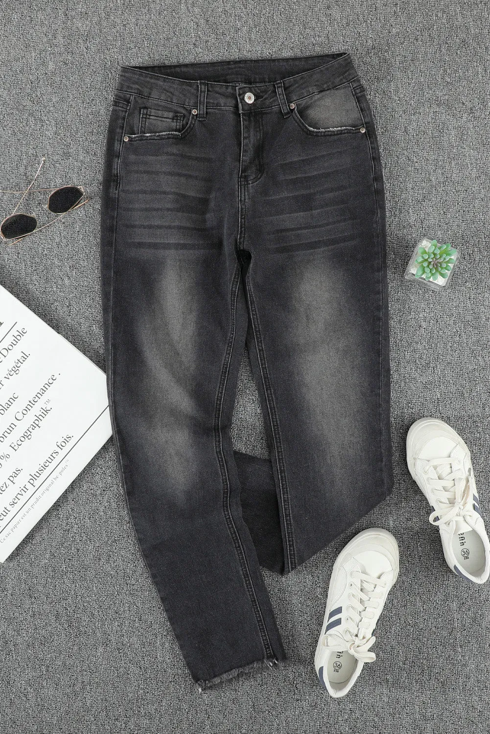 Womens Skinny Jeans High Waist Ankle Length Denim Pants