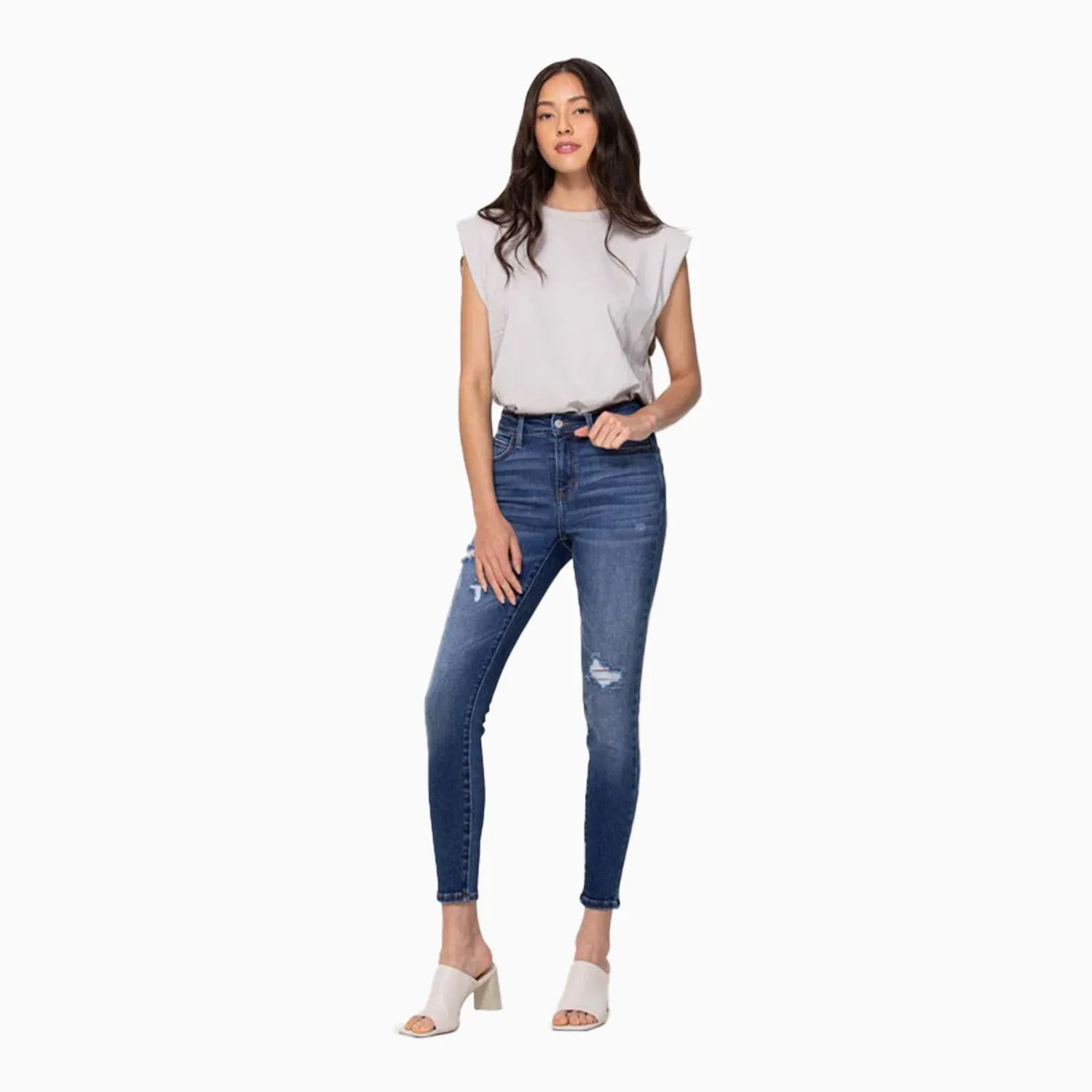 Women's Stockton High Rise Dark Blue Ankle Skinny Pant