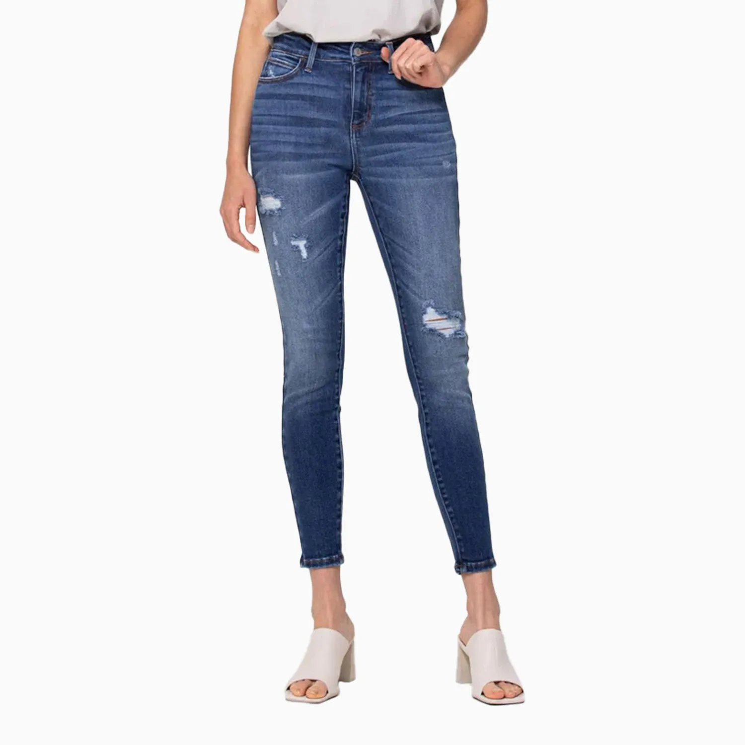 Women's Stockton High Rise Dark Blue Ankle Skinny Pant