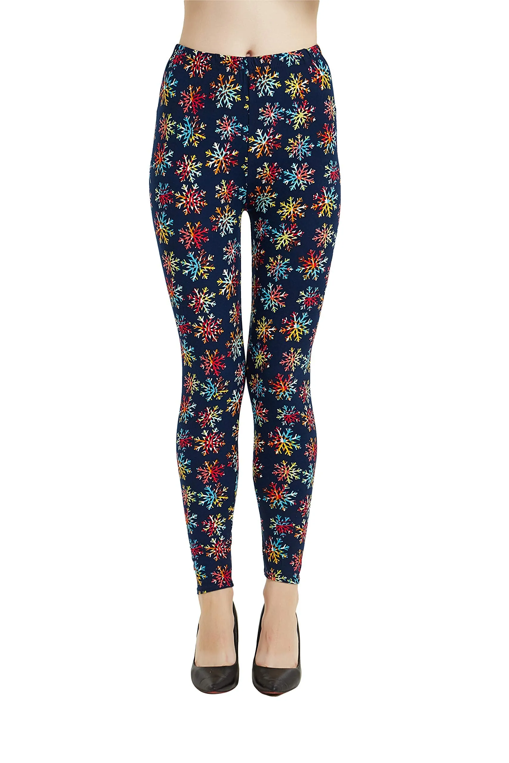 Womens Ultra Soft Christmas Printed Stretchy Leggings Pants