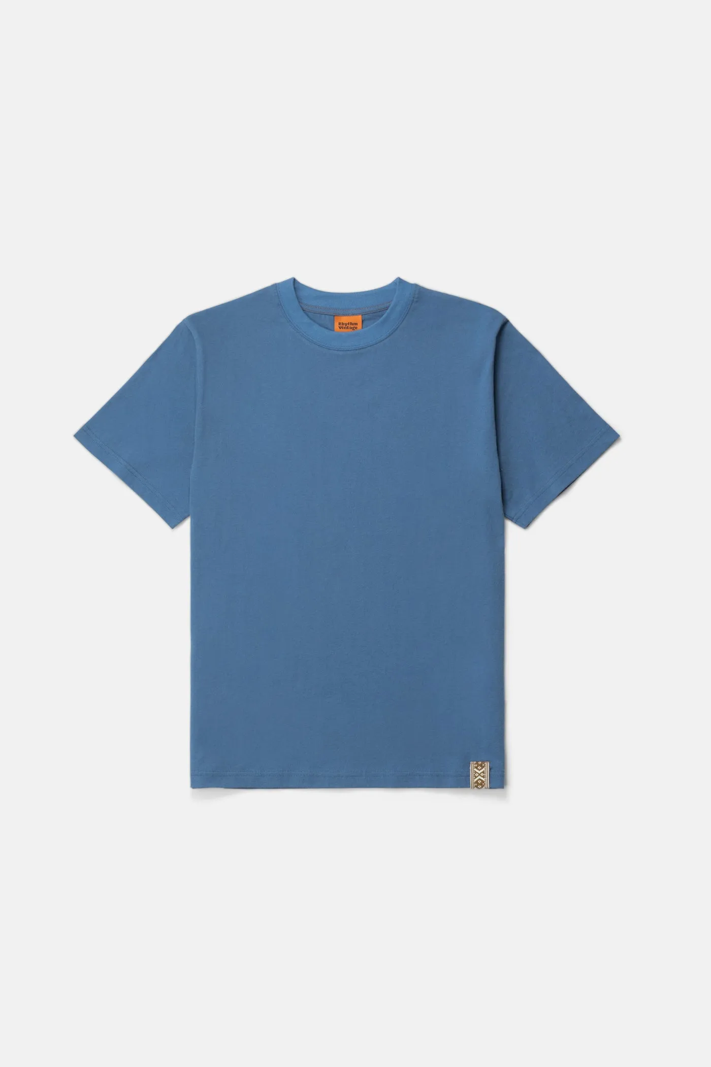 Woven Vintage Ss T-Shirt Vintage Blue