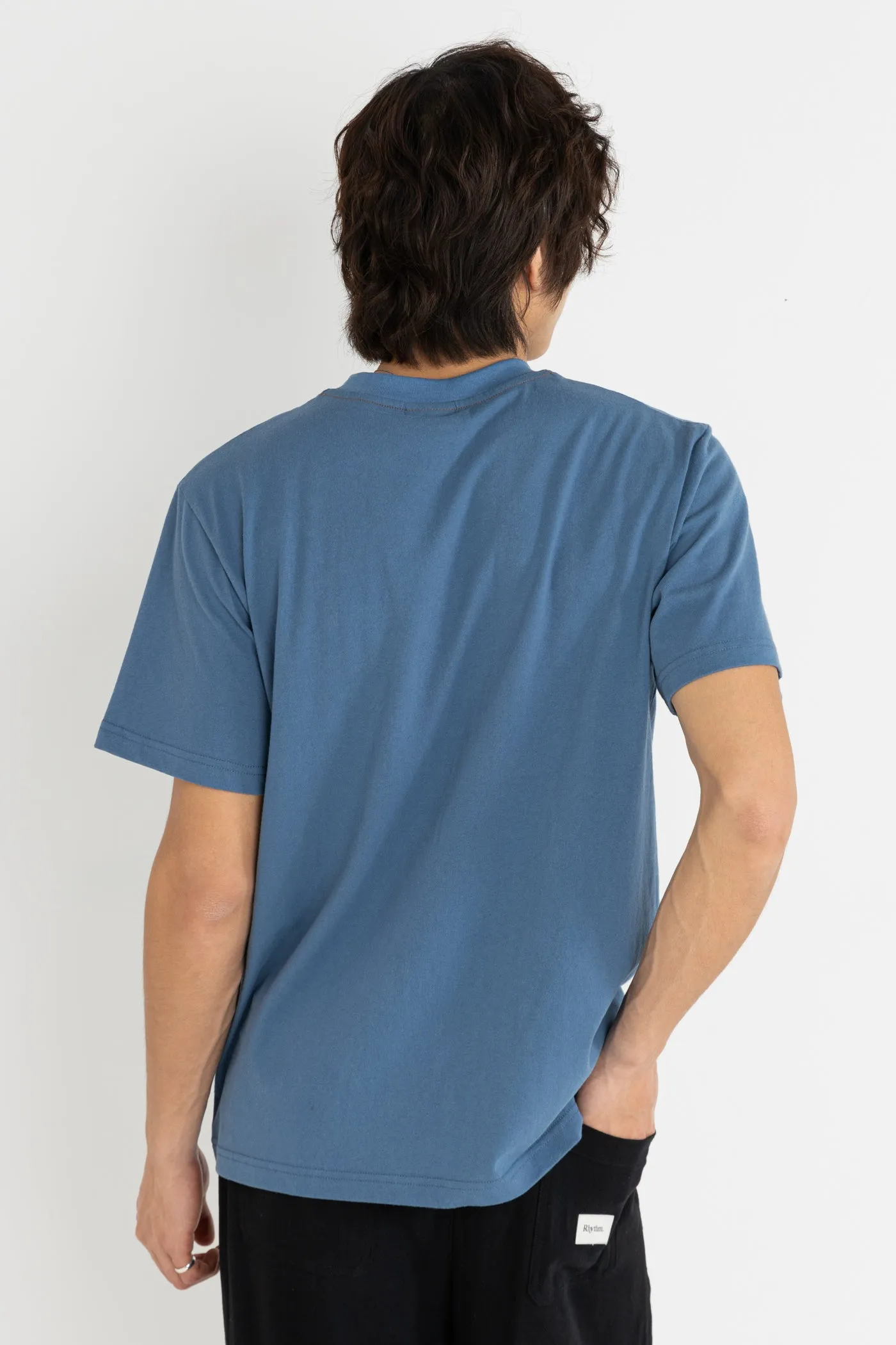 Woven Vintage Ss T-Shirt Vintage Blue